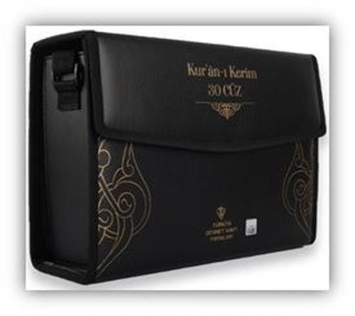 Kur'an-ı Kerim-Rahle Boy - 30 Cüz Siyah Çanta Kare Kodlu (Ciltli) | Ki