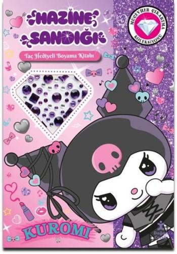 Kuromi - Hazine Sandığı - Taç Hediyeli Boyama Kitabı - Mücevher Çıkart