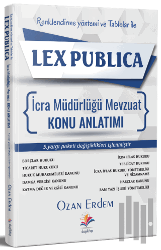 Lex Publica Renklendirme Yöntemi Ve Tablolar İle İcra Müdürlüğü Mevzuat Konu Anlatımı