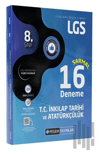 LGS 8.Sınıf T.C. İnkilap Tarihi ve Atatürkçülük Sarmal 16 Deneme | Kit