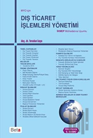 Meslek Yüksek Okulları için Dış Ticaret İşlemleri Yönetimi