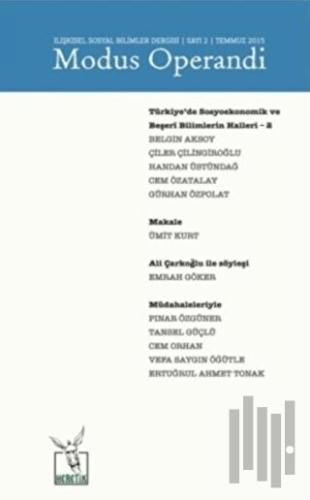 Modus Operandi İlişkisel Sosyal Bilimler Dergisi Sayı: 2 / Temmuz 2015