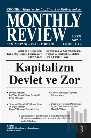 Monthly Review Bağımsız Sosyalist Dergi Mayıs 2017/ 2. Sayı