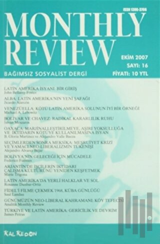 Monthly Review Bağımsız Sosyalist Dergi Sayı: 16 / Ekim 2007 | Kitap A