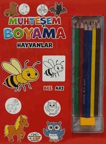 Muhteşem Boyama - Hayvanlar + 6lı Boya Kalemi | Kitap Ambarı