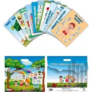 Neşeli Öğretici Eğitim Poster Seti (+3 Yaş - Büyük Boy)