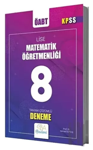ÖABT Lise Matematik Öğretmenliği 8 Deneme Çözümlü | Kitap Ambarı