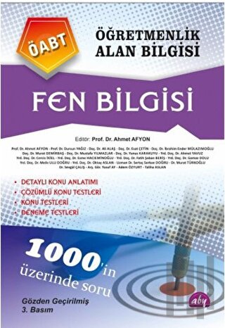 Öğretmenlik Alan Bilgisi  Fen Bilgisi ÖABT