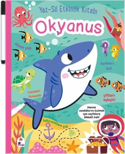 Okyanus: Yaz - Sil Etkinlik Kitabı (Kalemli) (Ciltli) | Kitap Ambarı