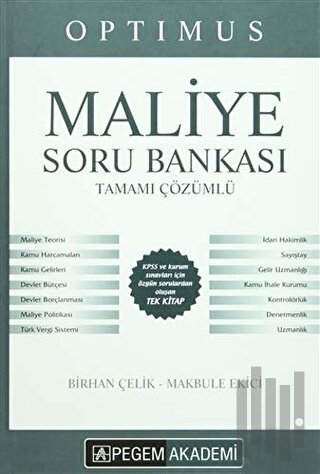 Optimus Maliye Soru Bankası Tamamı Çözümlü (Ciltli)