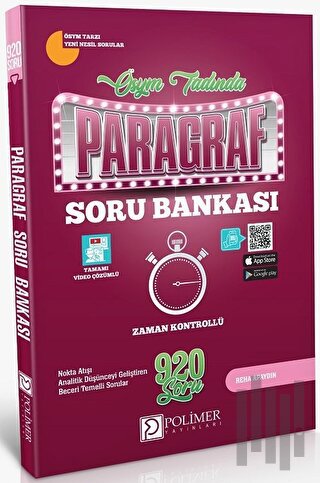 ÖSYM Tadında Tamamı Video Çözümlü Paragraf Soru Bankası (920 Soru)