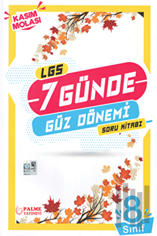 Palme 8. Sınıf LGS 7 Günde Güz Dönemi Soru Kitabı Kasım Molası