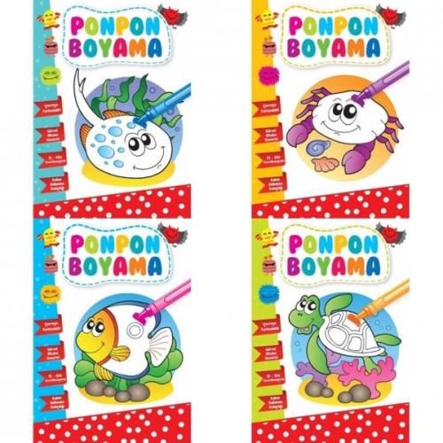 Ponpon Boyama - 4 Kitap Takım | Kitap Ambarı