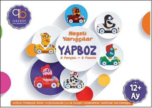 Q Bebek Neşeli Yarışçılar Yapboz-2 Parçalı 6 Puzzle | Kitap Ambarı