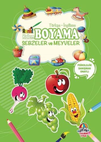 Renkli Kalem Boyama - Sebzeler ve Meyveler Psikolojik Danışman Onaylı 