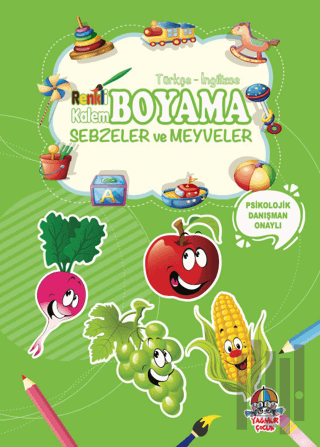 Renkli Kalem Boyama - Sebzeler ve Meyveler | Kitap Ambarı