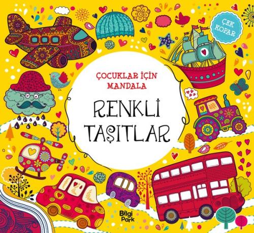Renkli Taşıtlar - Çocuklar İçin Mandala - Çek Kopar