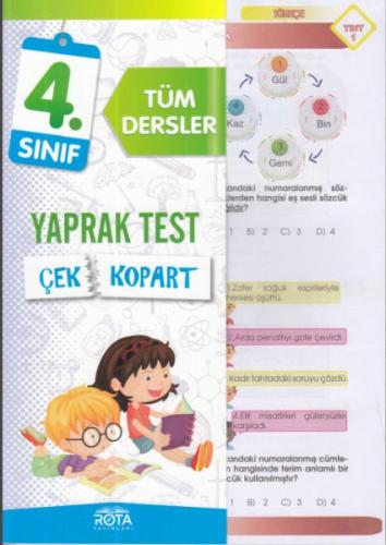 Rota 4.Sınıf Tüm Dersler Çek Kopart Yaprak Test (Yeni) | Kitap Ambarı