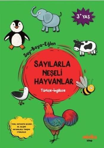 Sayılarla Neşeli Hayvanlar Türkçe - İngilizce 3+Yaş