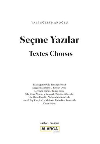 Seçme Yazılar - Textes Choısıs (Türkçe - Fransızca)
