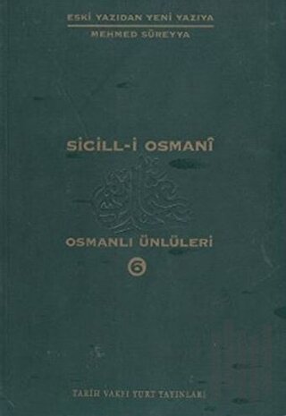 Sicill-i Osmani Osmanlı Ünlüleri 6 Ek-Dizin