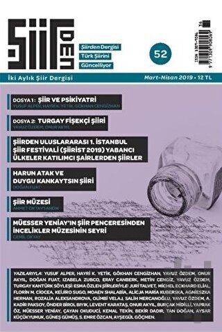 Şiirden İki Aylık Şiir Dergisi Sayı: 52 Mart - Nisan 2019