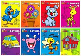 ŞıpŞıp - Renkli Boyamalar (8 Kitap Takım) | Kitap Ambarı