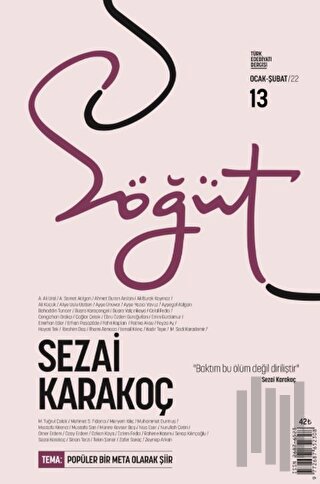 Söğüt - Türk Edebiyatı Dergisi Sayı 13 / Ocak - Şubat 2022