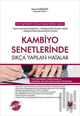 Son Yargı Paketleri ve Güncel Yargıtay İçtihatları Işığında Kambiyo Senetlerinde Sıkça Yapılan Hatalar (Ciltli)