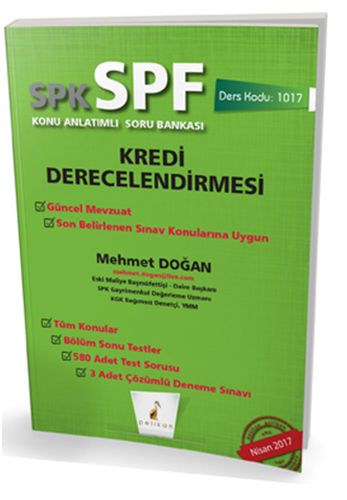 SPK-SPF Kredi Derecelendirmesi Konu Anlatımlı Soru Bankası | Kitap Amb