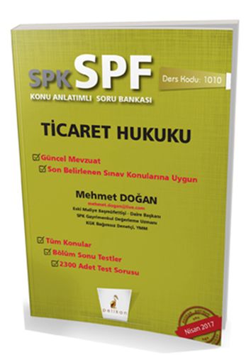 SPK-SPF Ticaret Hukuku Konu Anlatımlı Soru Bankası | Kitap Ambarı