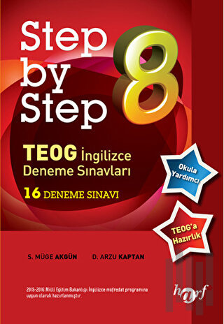Step By Step 8. Sınıf İngilizce 16 Deneme Sınavı | Kitap Ambarı