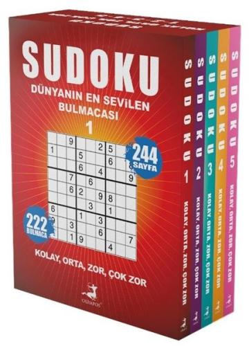 Sudoku - Dünyanın En Sevilen Bulmacası Seti - 5 Kitap Takım 1 - 2 - 3 - 4 - 5