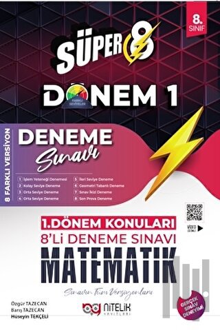 Süper 8. Sınıf Matematik 1. Dönem 8'li Deneme Sınavı