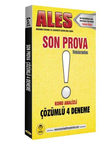 Tasarı Ales Son Prova 4 Çözümlü Deneme | Kitap Ambarı