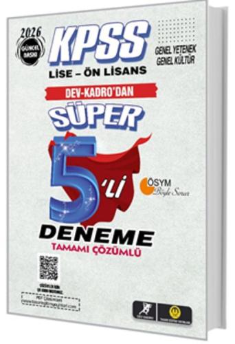 Tasarı KPSS Lise-Önlisans Süper 5li Deneme | Kitap Ambarı