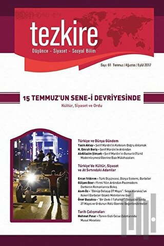 Tezkire Dergisi Sayı: 61 Temmuz - Ağustos - Eylül 2017 | Kitap Ambarı