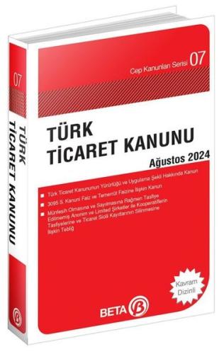 Türk Ticaret Kanunu Ağustos 2024 - Cep Kanunları Serisi | Kitap Ambarı