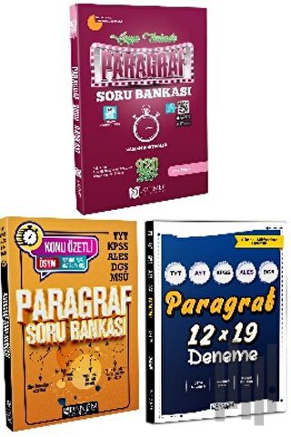TYT KPSS ALES DGS MSÜ Paragraf Soru Bankası + Konu Özetli Paragraf Soru Bankası + Paragraf 12x19 Deneme