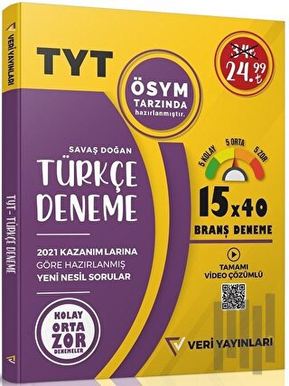 TYT Türkçe 15x40 Branş Denemeleri | Kitap Ambarı