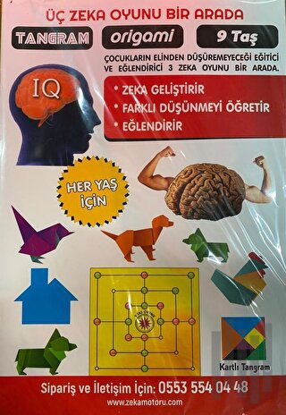 Üç Zeka Oyunu - Tangram, Origami, 9 Taş