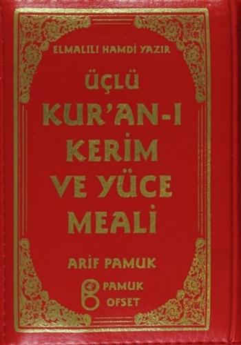 Üçlü Kur’an-ı Kerim ve Yüce Meali Kılıflı (Üçlü-010)
