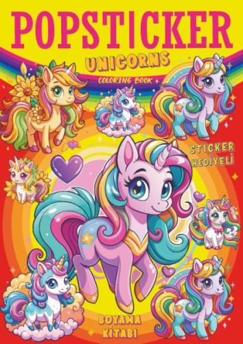 Unicorns Boyama Kitabı Popsticker | Kitap Ambarı