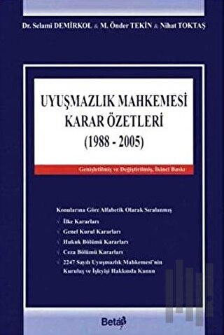 Uyuşmazlık Mahkemesi Karar Özetleri (1988-2005) (Ciltli)