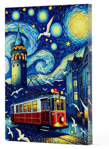 Van Gogh 1 - Galata Çizgili Yan Boyamalı Defter | Kitap Ambarı