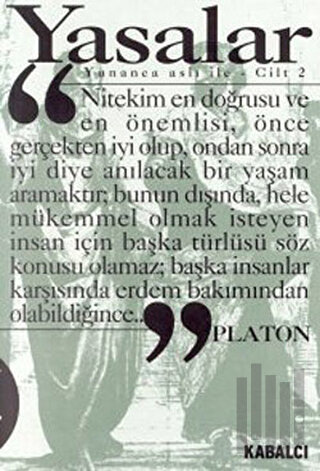 Yasalar Cilt:2 (Yunanca Aslı İle)