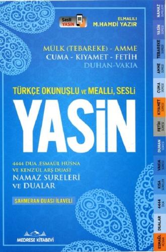 Yasin-Türkçe Okunuşlu ve MealliSesli-Mavi Kapak Orta Boy
